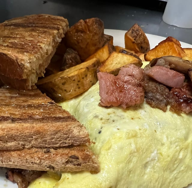 Meat Lovers Omelet.
