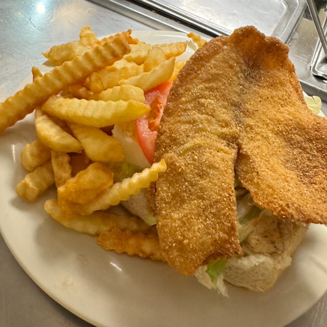 Fried Tilapia Hoagie.