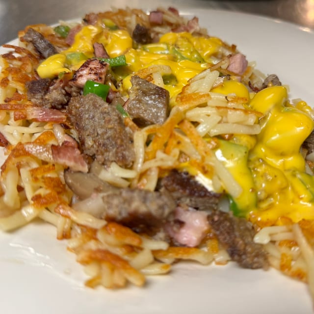 Loaded Hash Browns.
